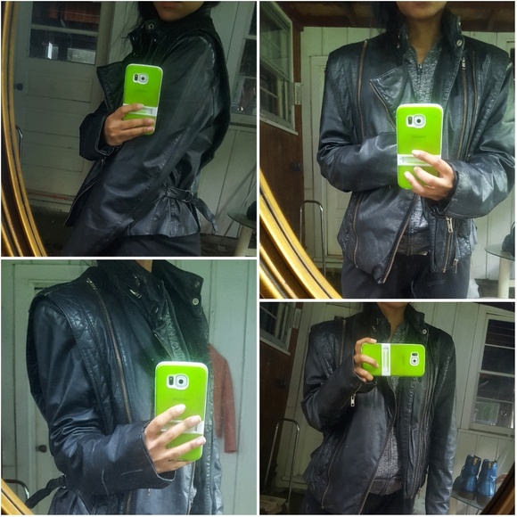 🚫SOLD🚫 80s Leather Jacket Moto Biker Motorcycle - Picture 8 of 8